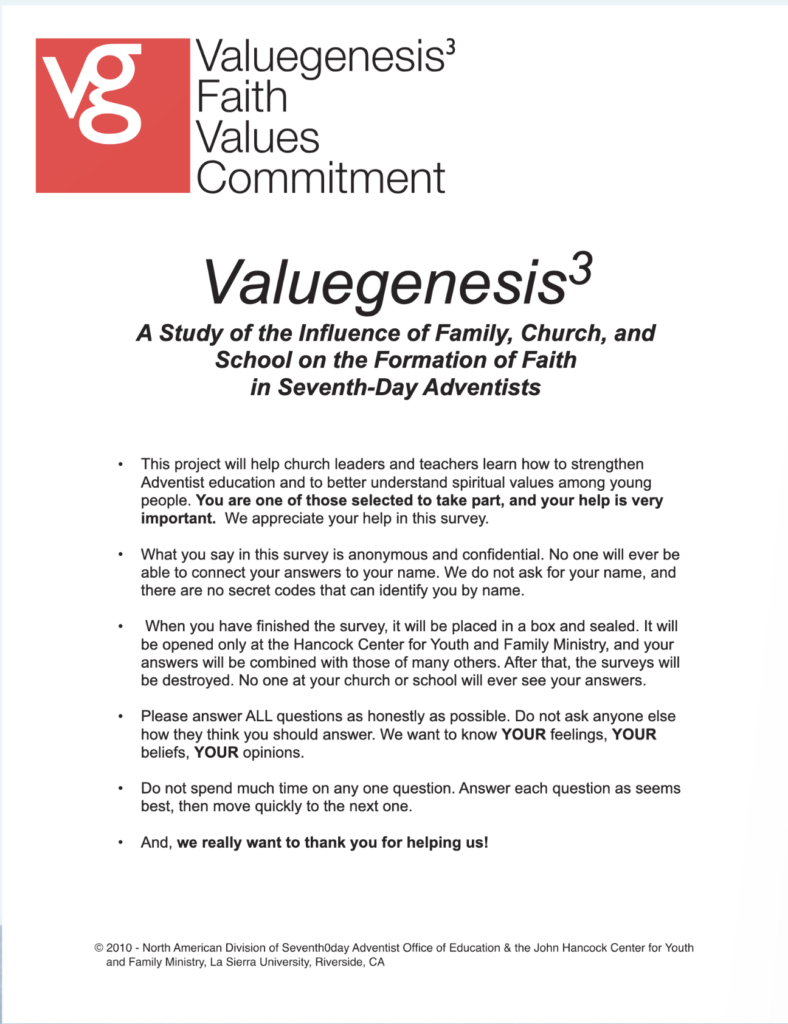 VALUEGENESIS 3